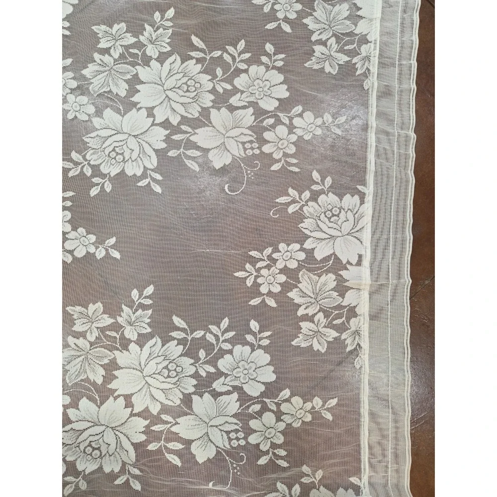 3 Vtg Y2K Floral Lace Curtain Panels 54x82